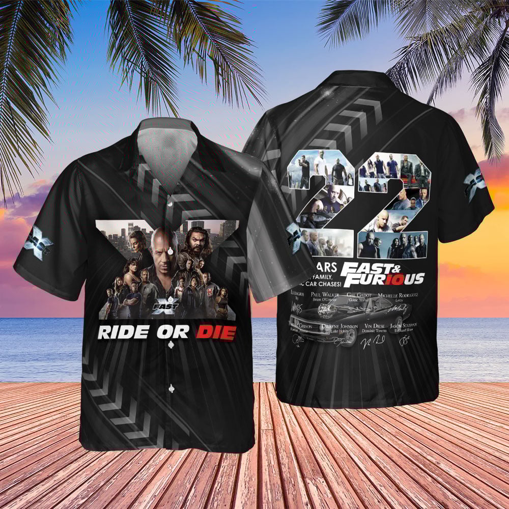 Fast And Furious X Anniversary  Years 3D Hawaiian Shirt