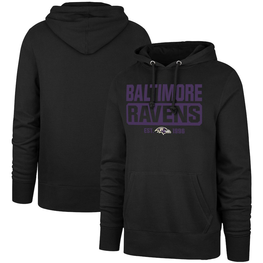 Baltimore Ravens Est  Team Logo NFL Black Print 2D Hoodie