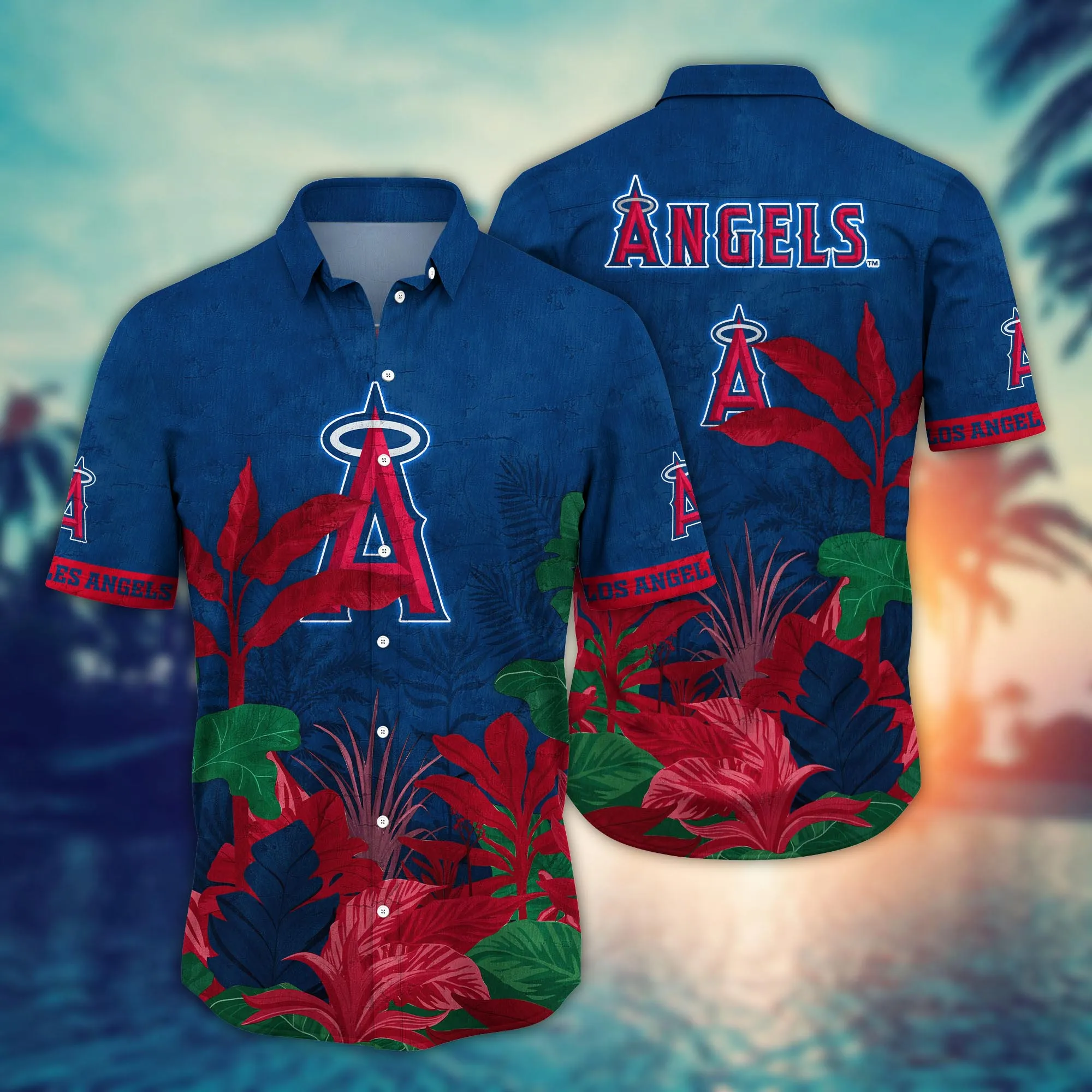 Los Angeles Angels Mlb Hawaiian Shirt Sunburn Aloha Shirt