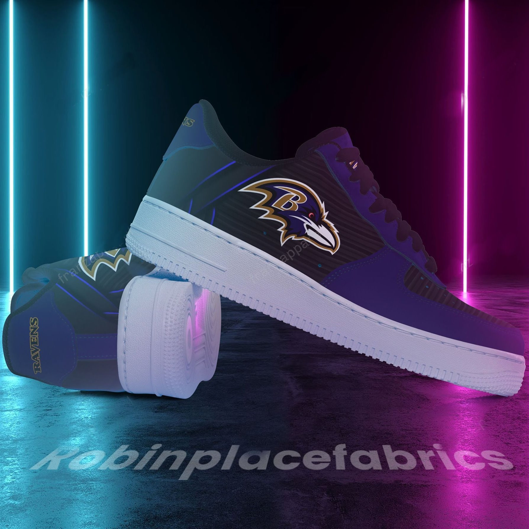 Baltimore Ravens Custom Sneakes Air Force 1 Shoes