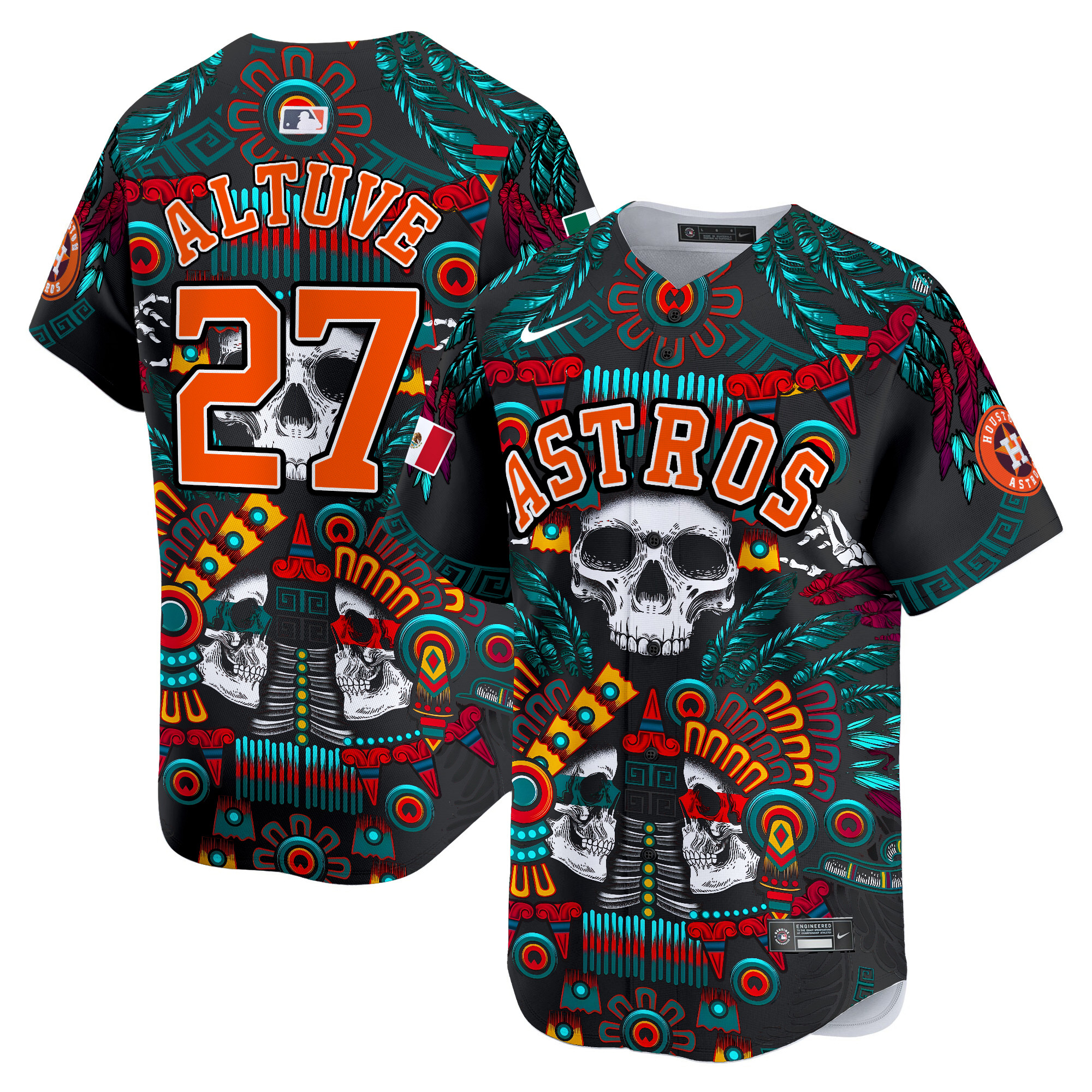 Astros Mexico Skull Vapor Premier Limited Jersey V2 – Printed