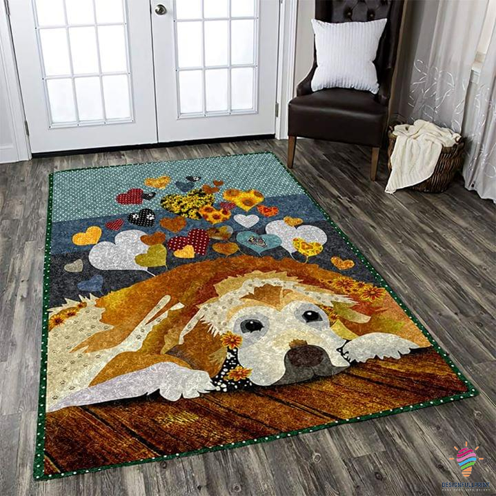 Golden Retriever With Flowers Pet Lo &hellip;