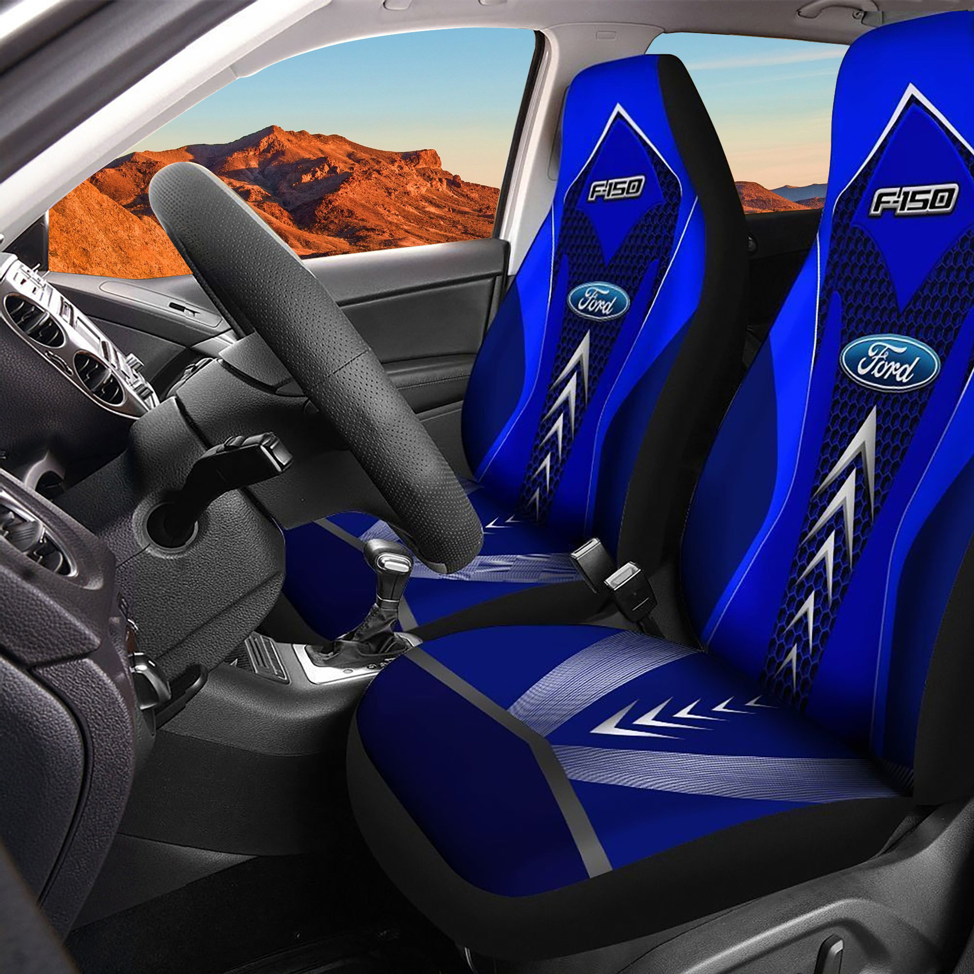 Ford F-150 Logo Car Seat Cover Set CSC1006