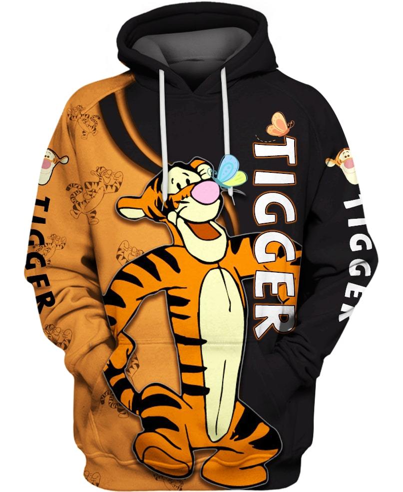 (Beautiful) Tigger Walt DN 3D Hoodie, Zip Hoodie Cartoon – Tigger Hoodie Gift For Kid, Gift For Her, Gift For Him