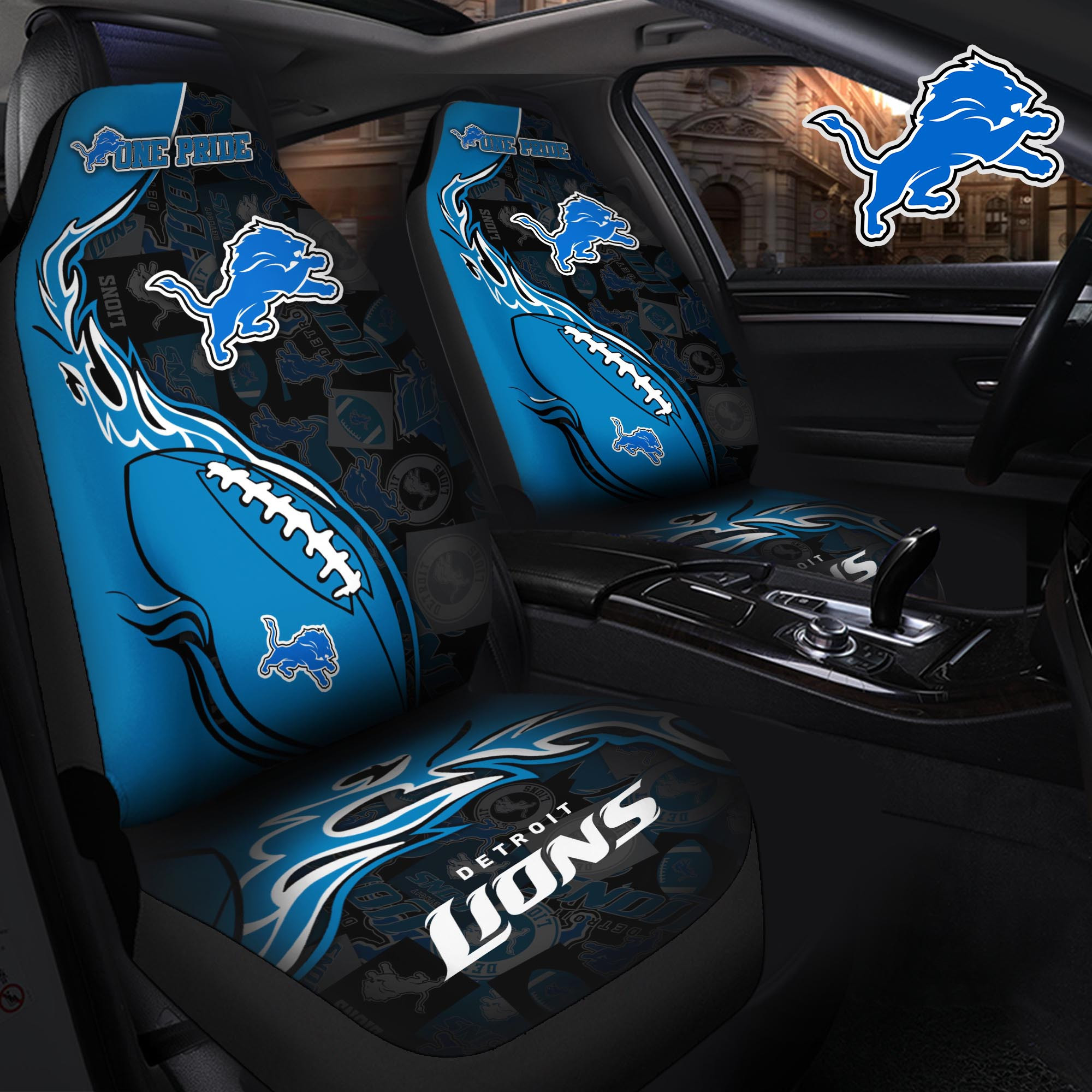 Detroit Lions Car Seat Cover Set CSC1663