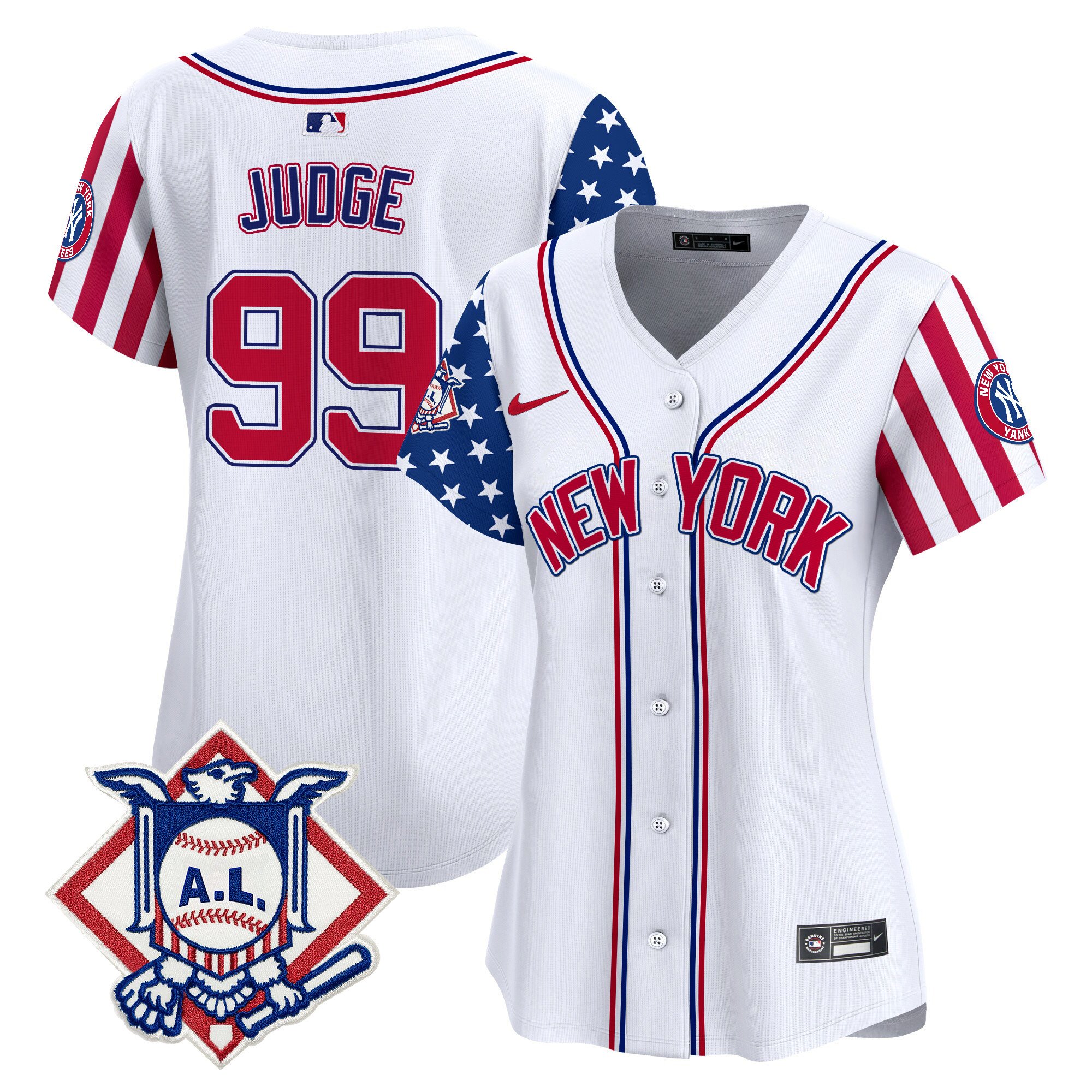 Women’S New York Yankees 2024 Fourth Of July Vapor Premier Limited Jersey V2 – All Stitched