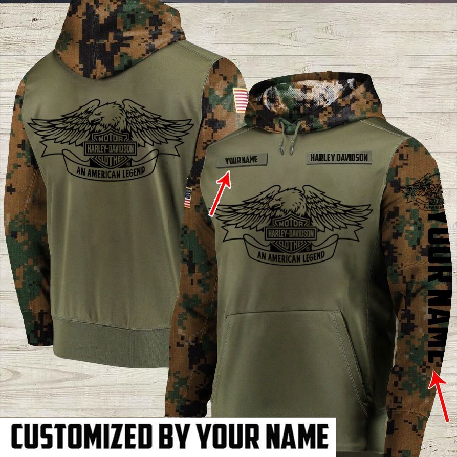 Fashion24Hs - Custom Hoodie - Harley Custom Name Pullover Hoodie Lin090920A15