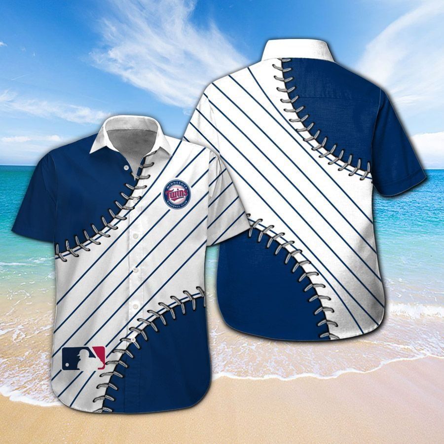 Minnesota Twins Short Sleeve Button Up Tropical Hawaiian Shirt Ver02