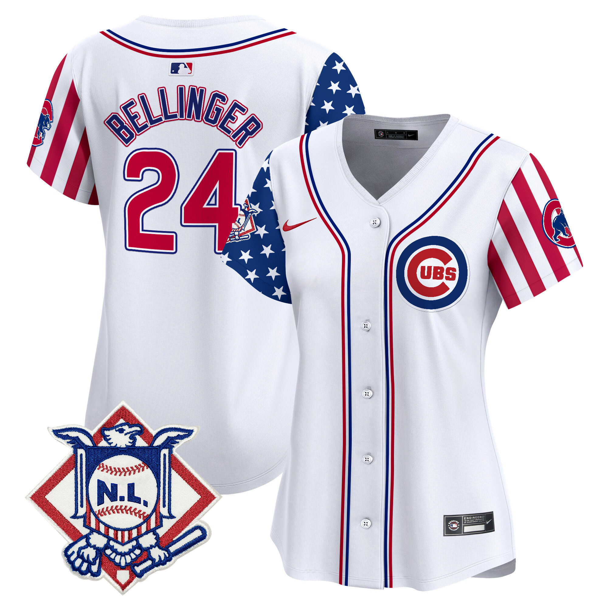 Women’S Chicago Cubs 2024 Fourth Of July Vapor Premier Limited Jersey V2 – All Stitched