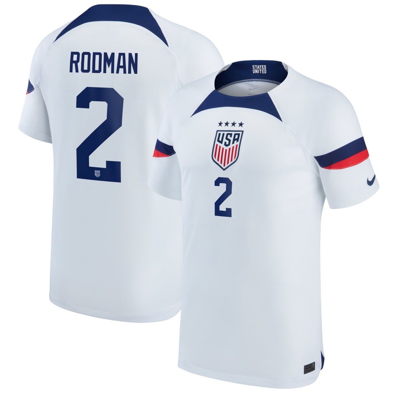 Trinity Rodman #2 White Uswnt 2022/23 Home Breathe Stadium Jersey