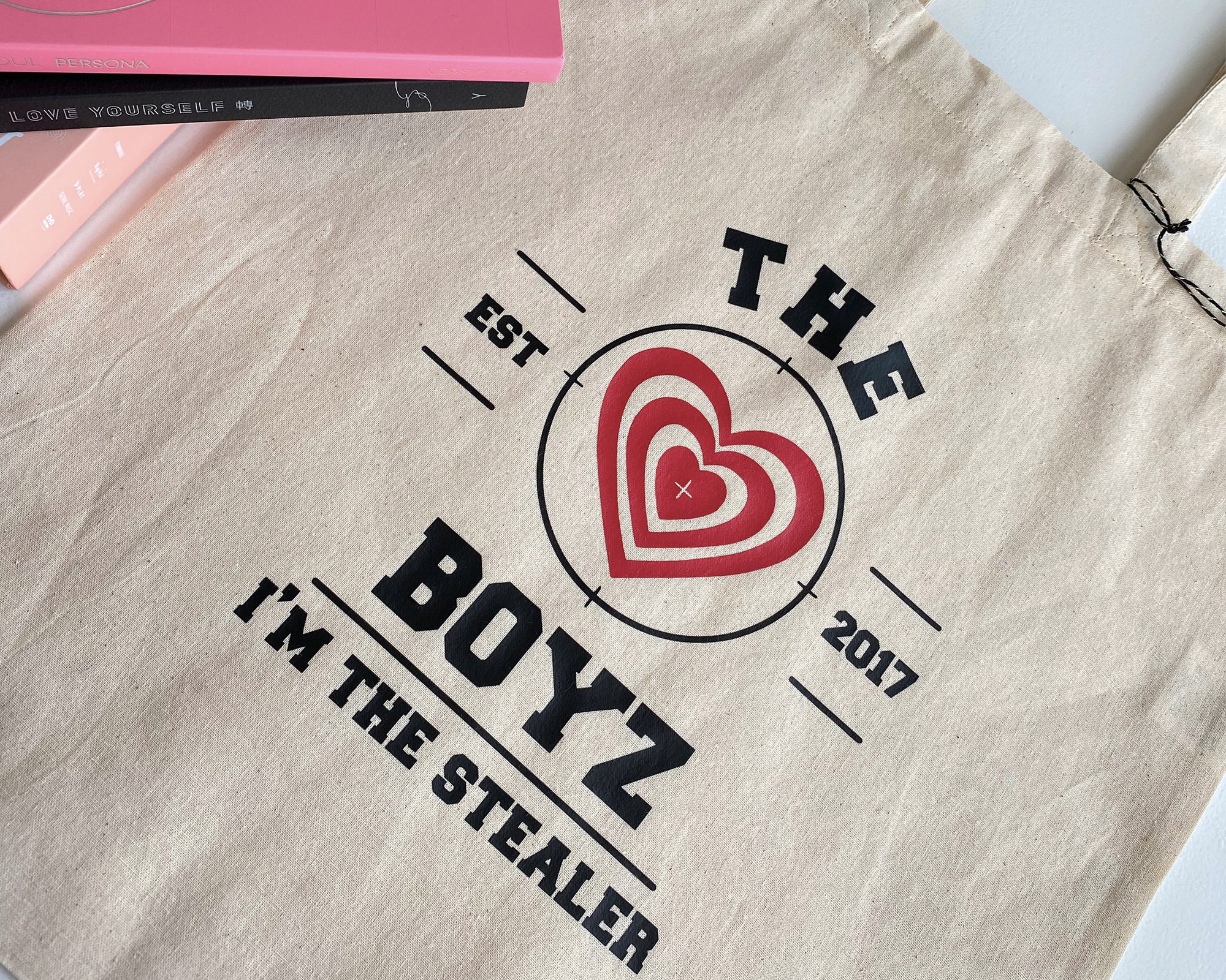 The Boyz Tote Bag, The Stealer, Kpop Canvas Bag, The B, Deo Bi, TBZ designs, The boyz kpop, Gift for kpop fan, Eco friendly gifts, Kawaii