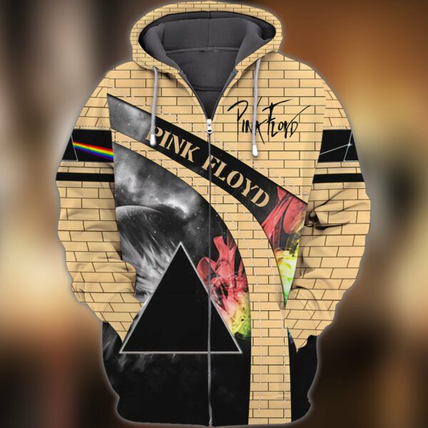 Pink Floyd 3D Shirt, Pink Floyd – The Wall Tshirt Zip Hoodie