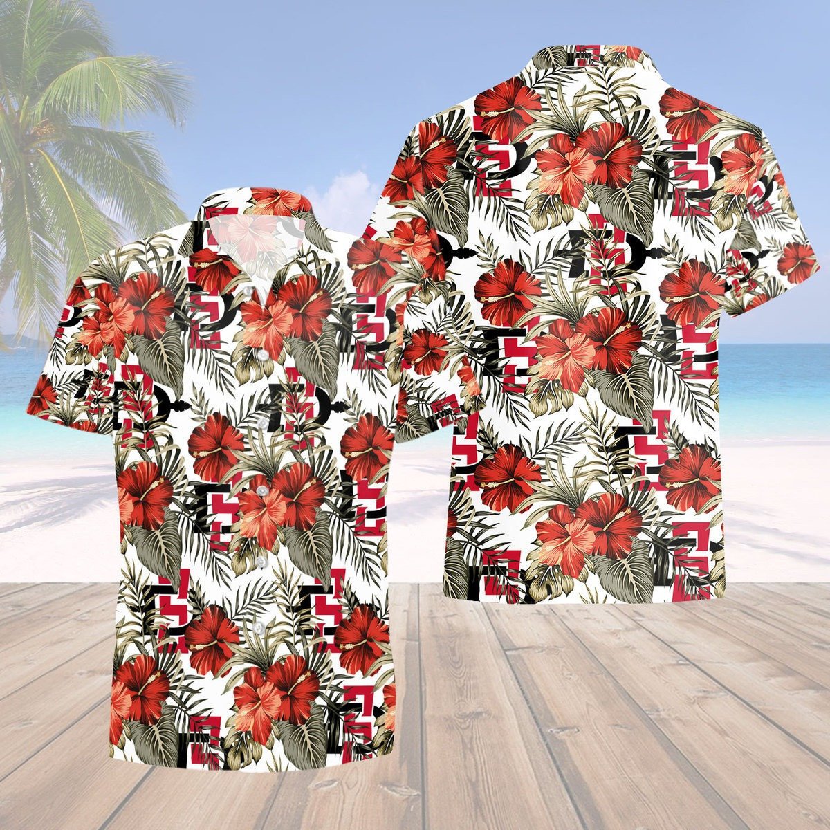 San Diego State Aztecs Men’S Basketball Hawaiian Shirt Gift For Fans 3D Hawaiian Shirt