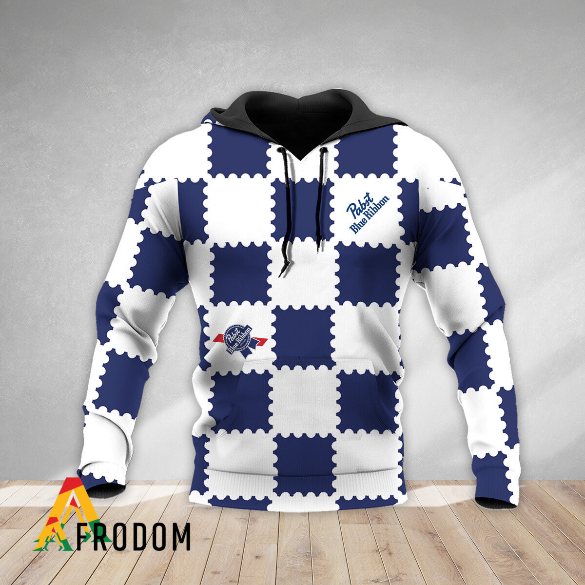 Gorgeous Gingham Pabst Blue Ribbon Hoodie & Zip Hoodie