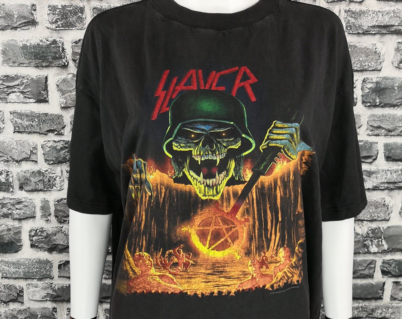 Slayer 1994 Vintage T-Shirt European Intervention Tour Tee Mega Rare /Morbid Angel/Hanging Boy/Mandatory Suicide Slaytanic