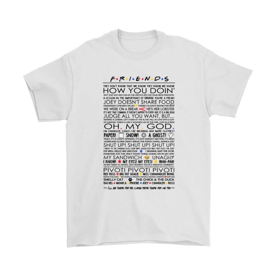 FRIENDS Familiar Quotes Joey Doesn't Share Food Pivot Shirts