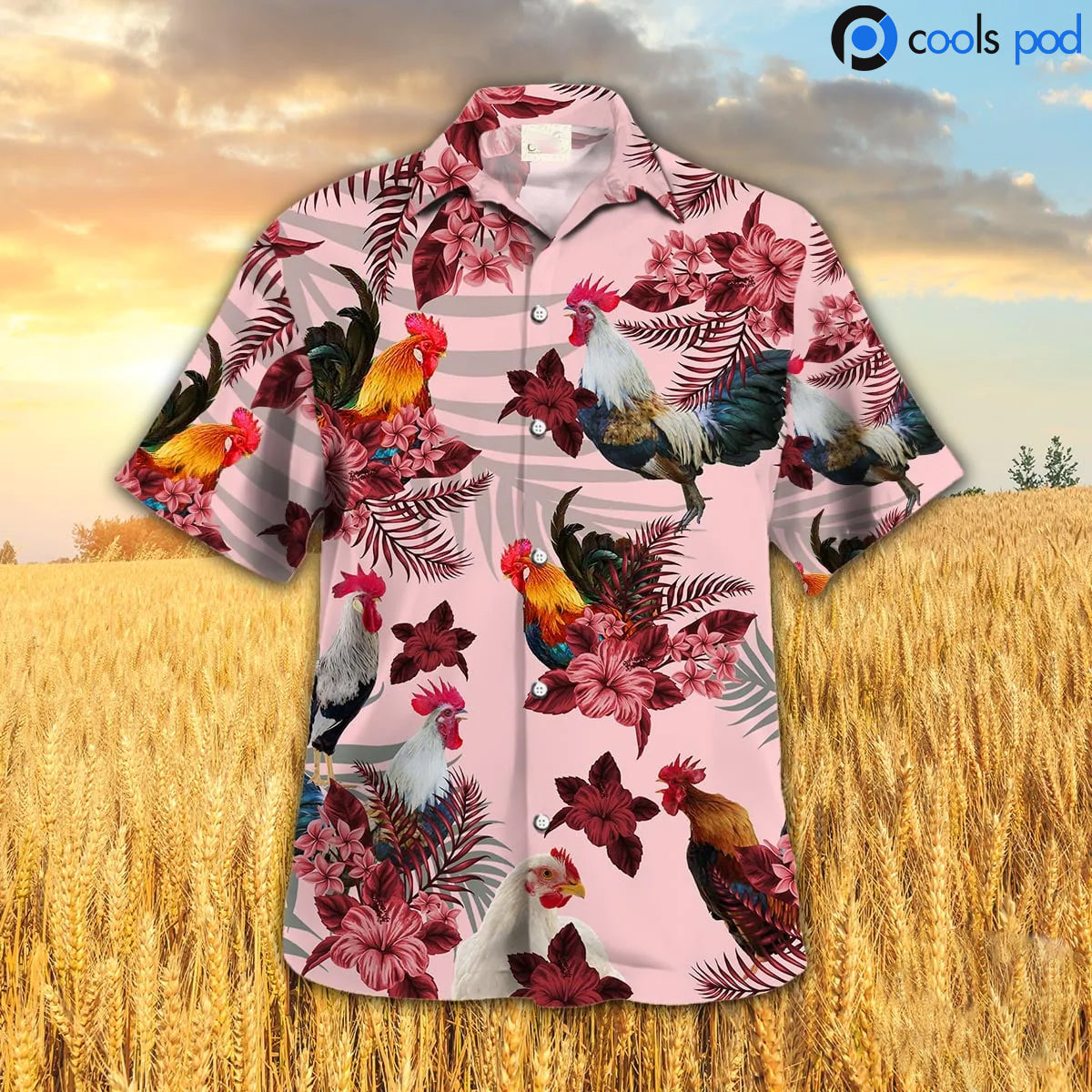 Chicken Hibiscus Hawaiian Shirt, Rooster Hawaiian Shirt, Hawaii Shirt For Chicken Lovers