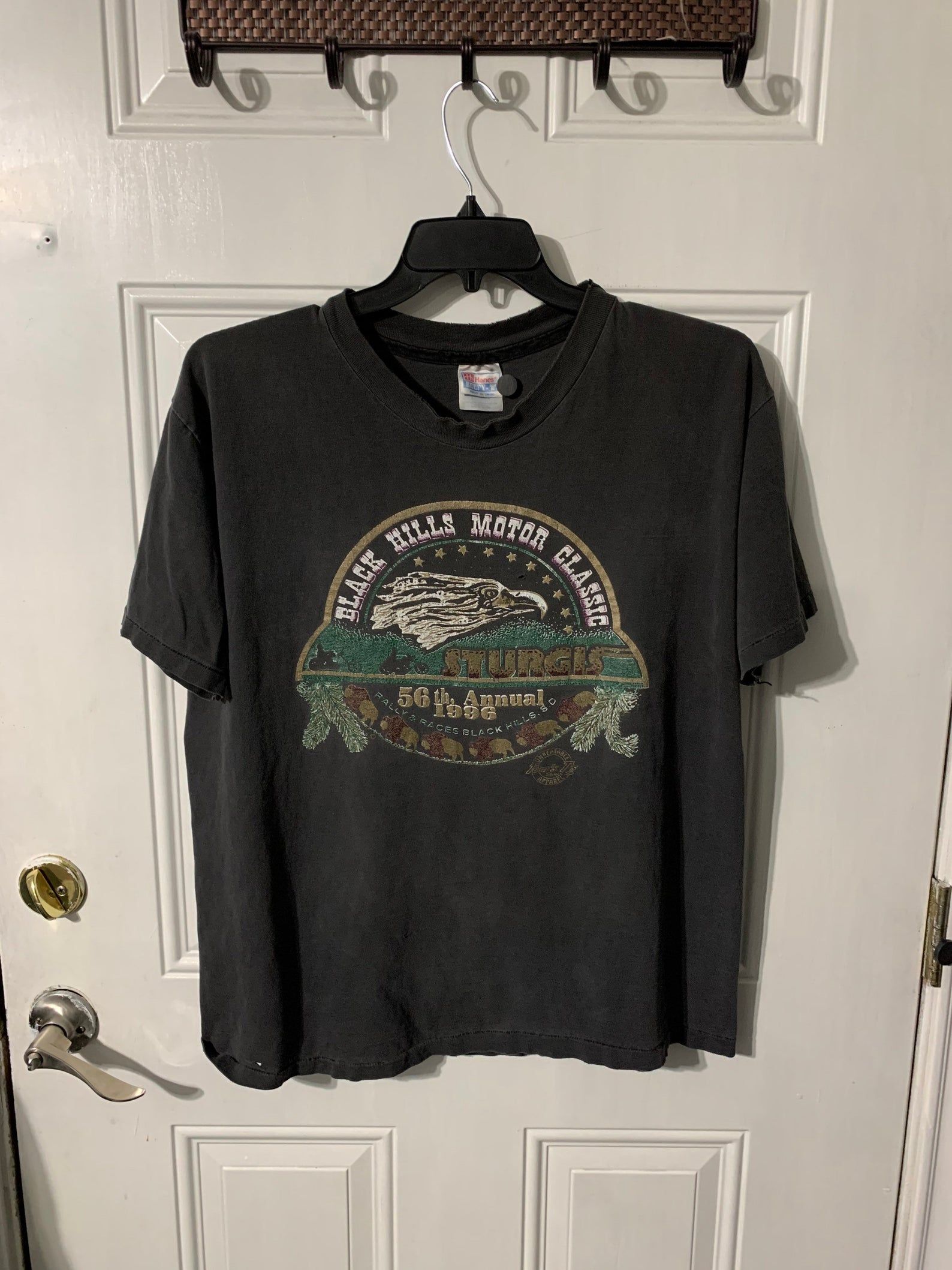 Vintage 1996 56Th Anual Sturgis Motorcycle Rally Black Hills Of Sd T-Shirt