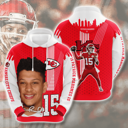 Kansas City Chiefs Patrick Mahomes 64 Unisex 3D Hoodie Gift For Fans