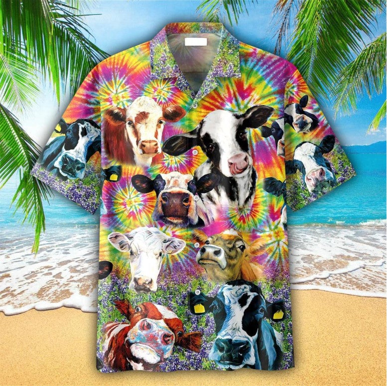 Easily Attracted By Cows Hawaiian Shirt, Hawaii Shirt Men, Aloha Shirt, Tropical Sleeve Summer