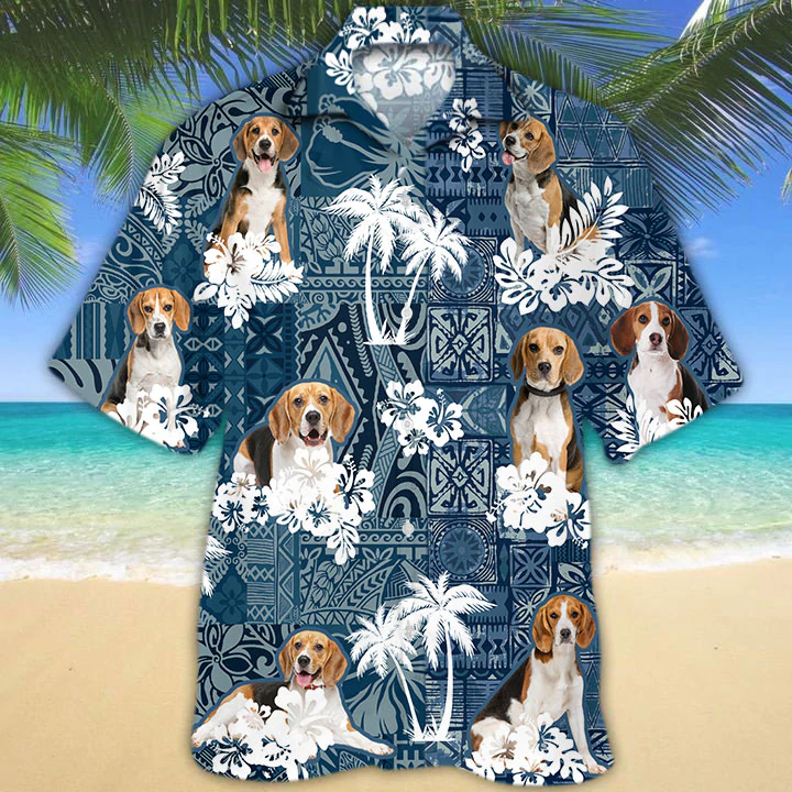 Beagle Hawaiian Shirt, Dog Hawaiian Shirt Men Women, Short Sleeve Hawaiian Aloha Shirt