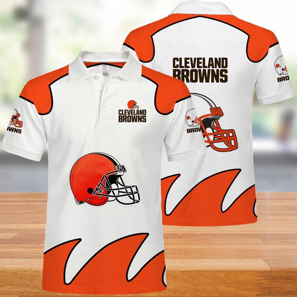 Cleveland Browns Polo Shirts White Shirtstore24H