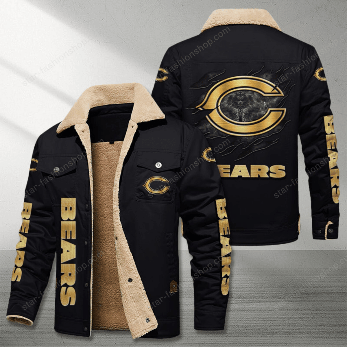 Chicago Bears Stand Collar Jacket