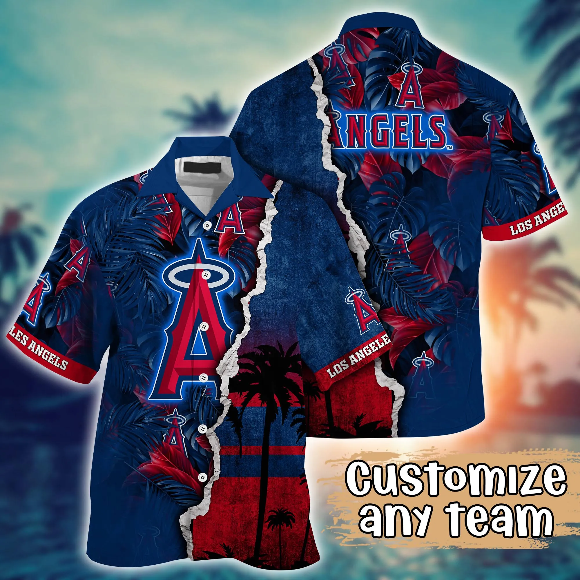 Los Angeles Angels Mlb Hawaiian Shirt Custom Vacation Aloha Shirt