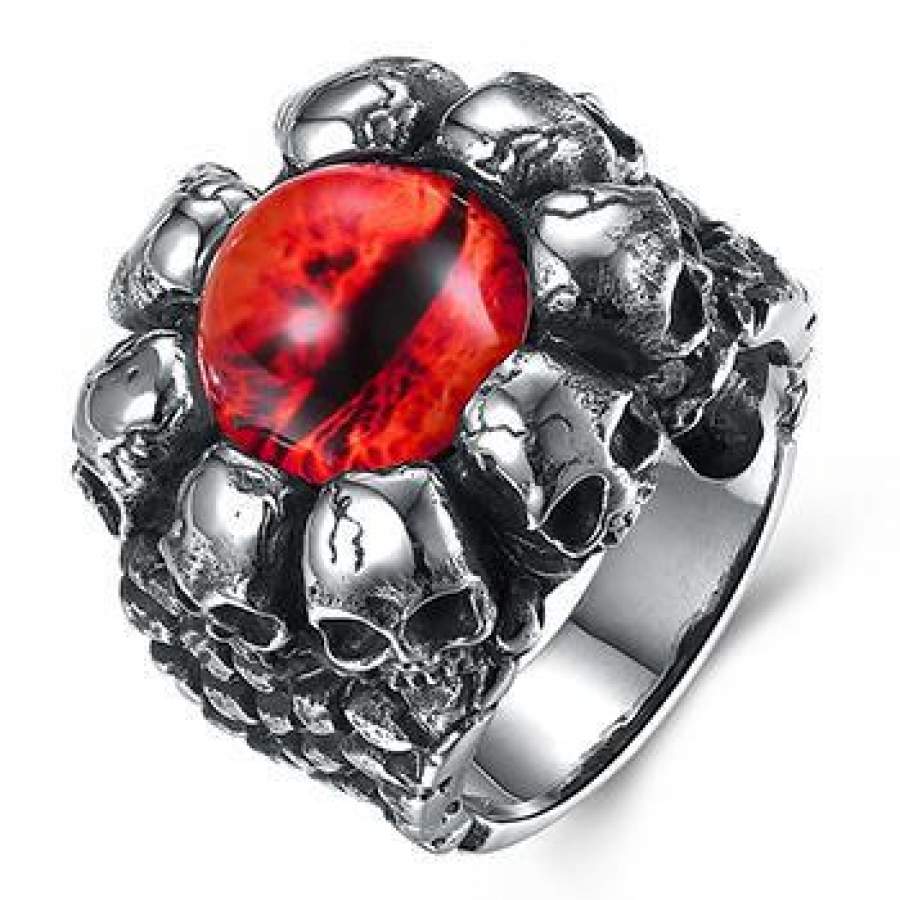 Gothic Biker Punk Stainless Steel Sk &hellip;