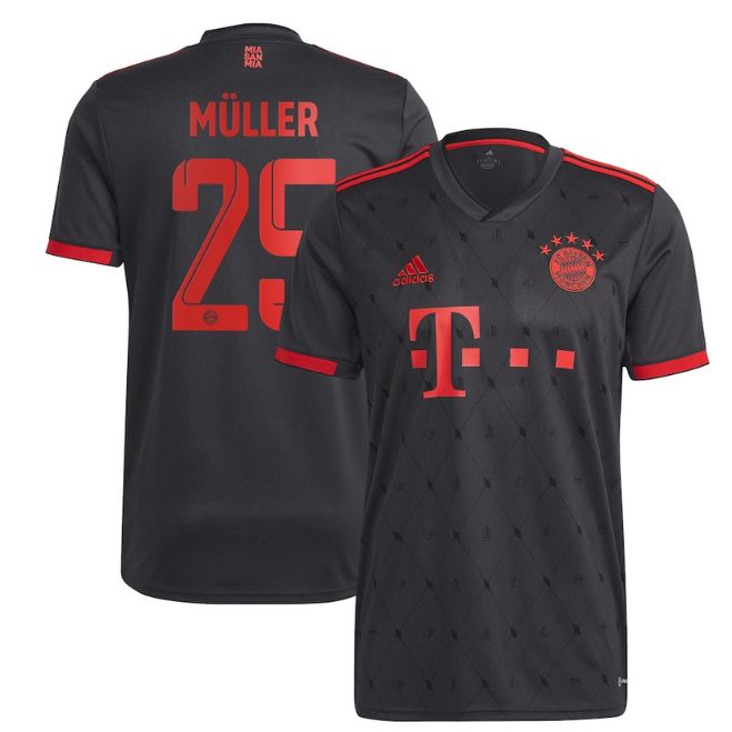 Thomas Müller Bayern Munich Unisex Shirt 2022/23 Third  Player Jersey – Charcoal