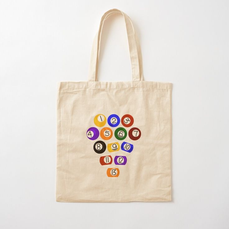 Seventeen your Choice Pool Balls Cotton Tote Bag by gemimai, Best Tote Bags Ideas, Cute Tote Bags Ideas, Tote Bag Design Ideas, Girls Tote Bag, Best Canvas Tote Bags Ideas