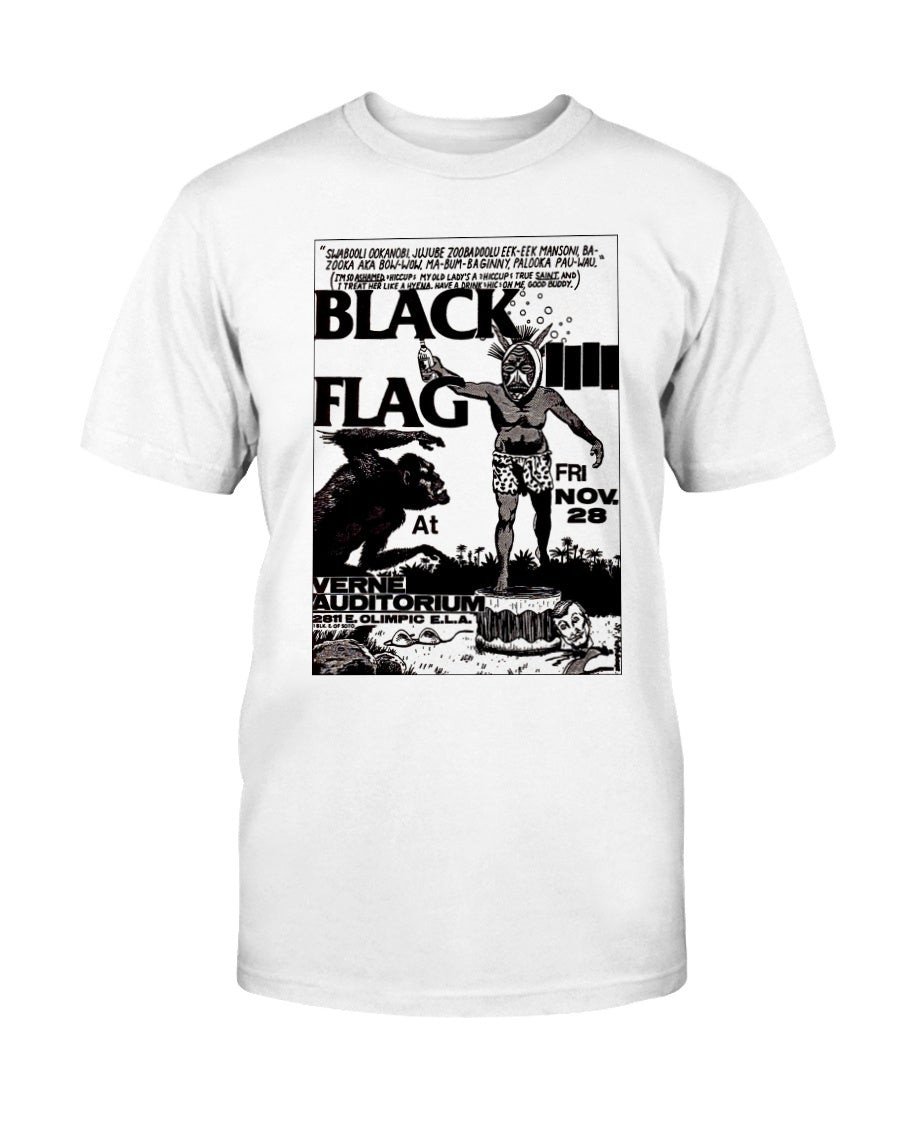 Vintage 70S 80S Black Flag Punk Rock T Shirt 211006