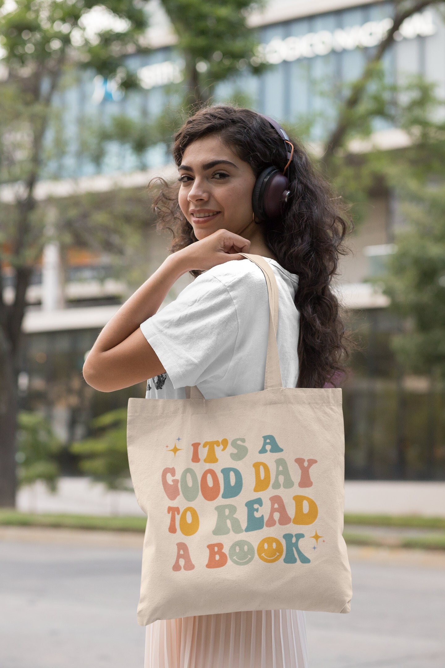 Its A Good Day To Read A Book Booktok Tote Bag Aesthetic Reading Tote Bag Bookish Tote Bag Retro Tote Literary Tote Trendy Tote Bag Y2k Bag