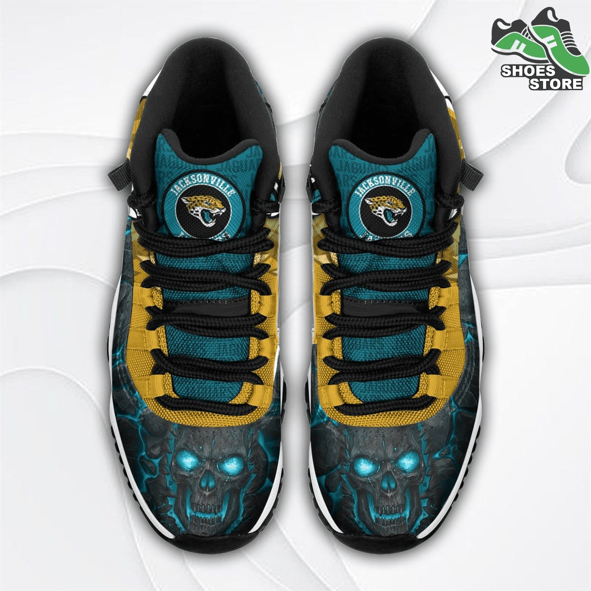 Jacksonville Jaguars Logo Lava Skull J Shoes Casual Sneakers