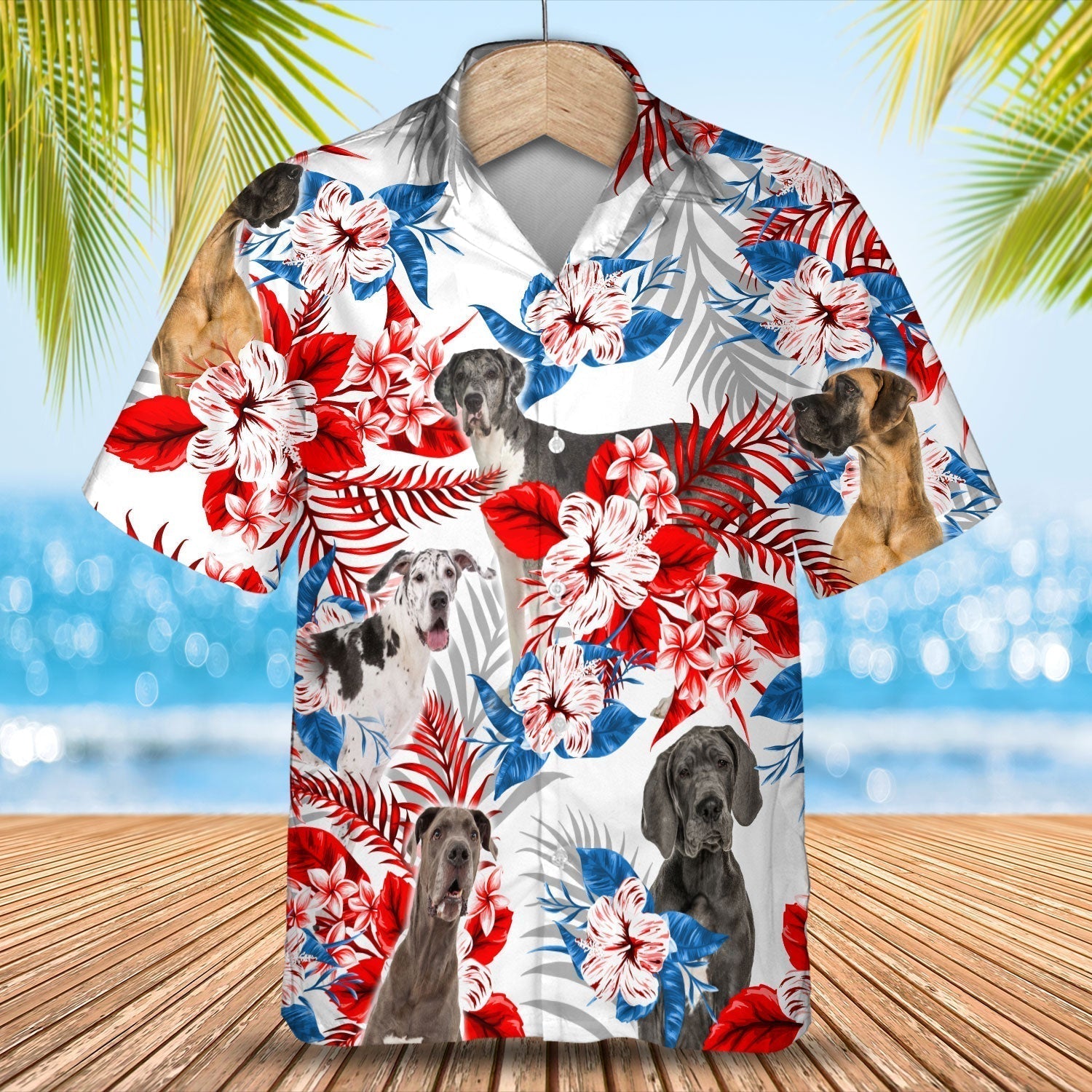 Great Dane Hawaiian Shirt – Gift For Summer, Summer Aloha Shirt, Hawaiian Shirt For Men And Women