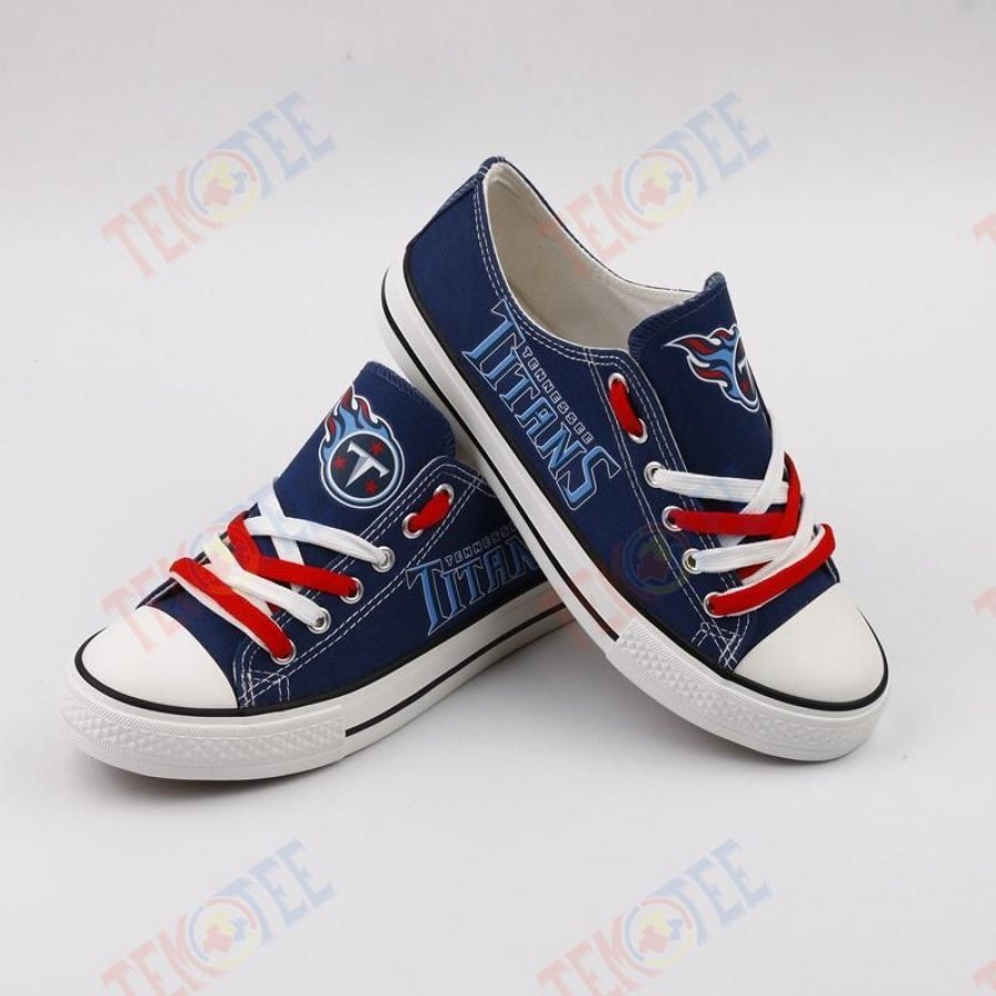 Mens Womens Tennessee Titans Low Top Titans Running Shoes Tennis Shoes Low Top Shoes Custom Print Footwear Converse Sneakers Tmt844 Fashion24Hs