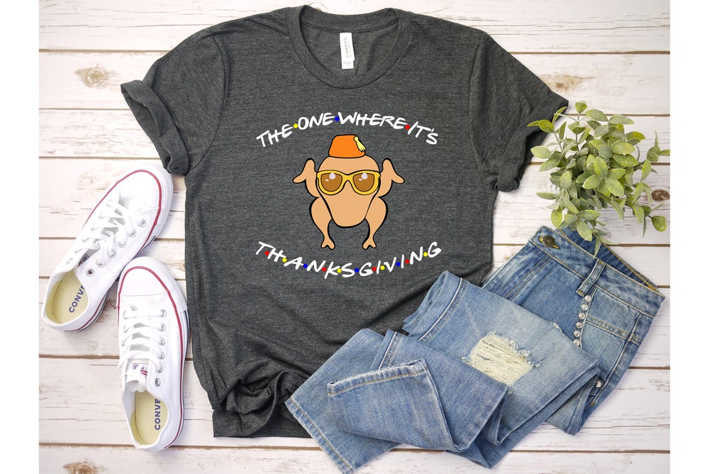 The One Where It'S Thanksgiving Shirt, Friends Turkey Shirt, Funny Holiday Season Shirt, Family Thanksgiving Shirt, Matching Thanksgiving X Happy Halloween 2024 Yourtshirtman