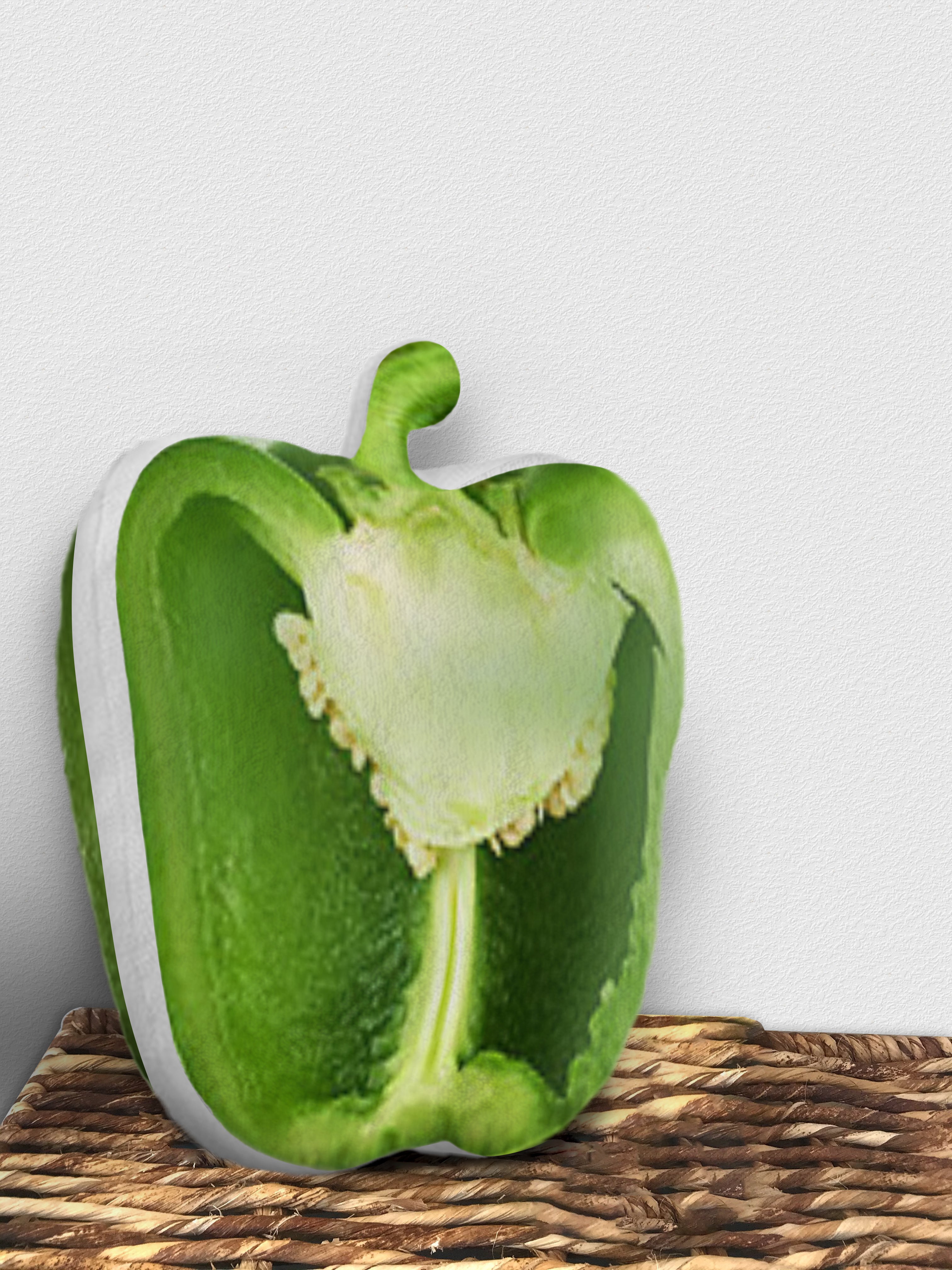 Green Bell Papper Pillow, Throw Pill …