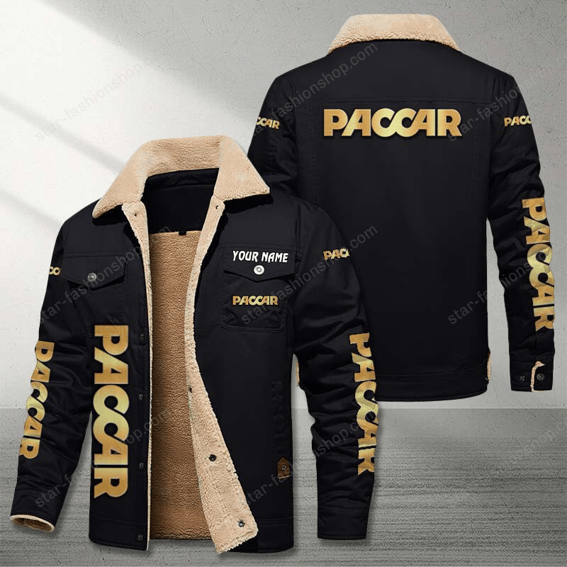 Paccar Black Custom Name Stand Collar Jacket