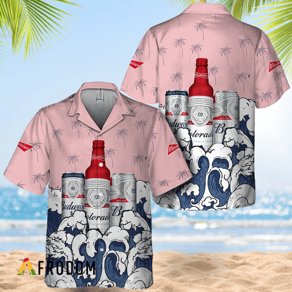 Summer Waves Budweiser Hawaiian Shirt