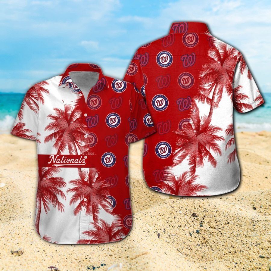 Tropical Washington Nationals Hawaiian Short Sleeve Shirt