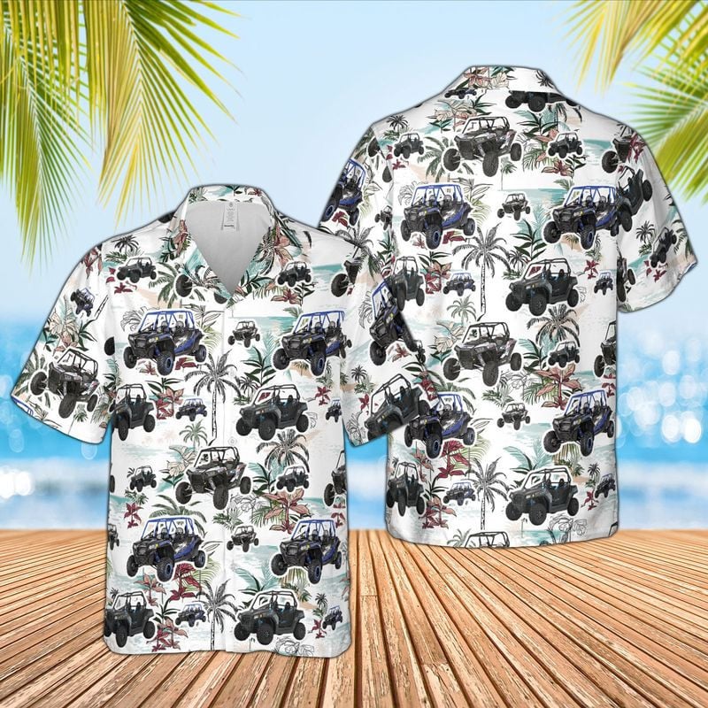 Polaris Rzr And Tropical Logo 3D Hawaiian Shirt