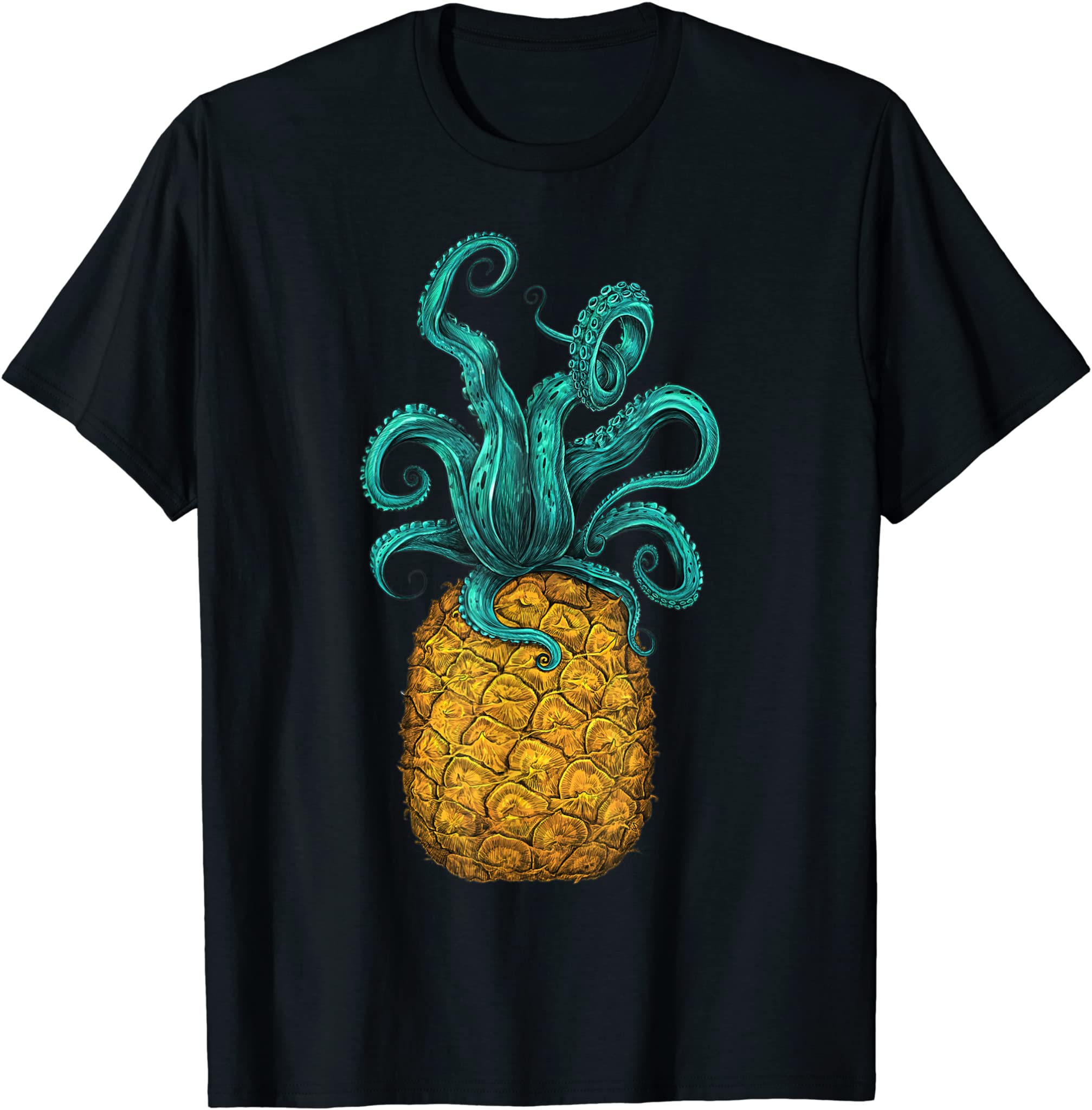 Hawaiian Octopus Pineapple Aloha Beach Hawaii Summer T-Shirt