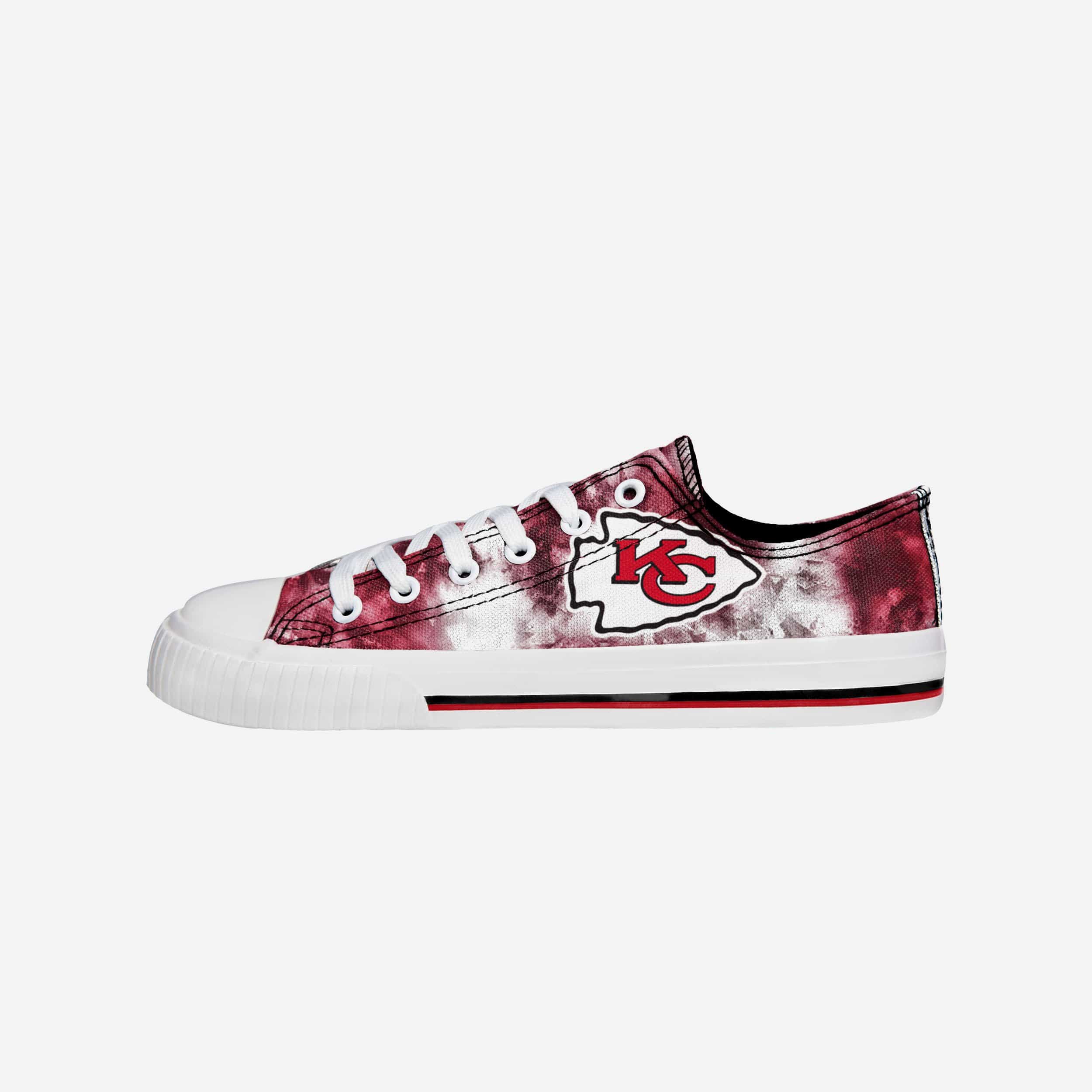 Kansas City Chiefs Womens Low Top Tie Dye Canvas Shoe