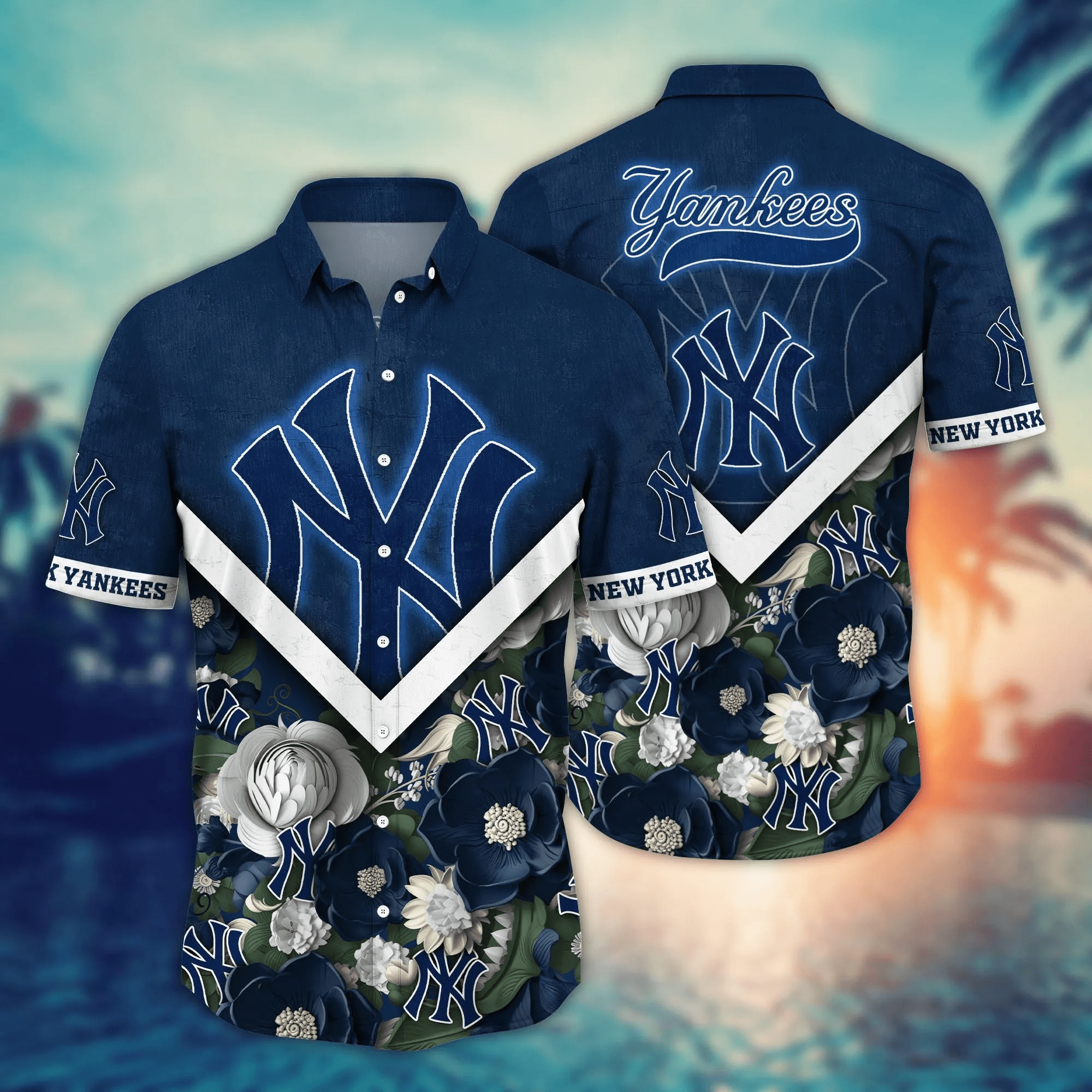 New York Yankees Mlb Hawaiian Shirt Custom Balmy Aloha Shirt