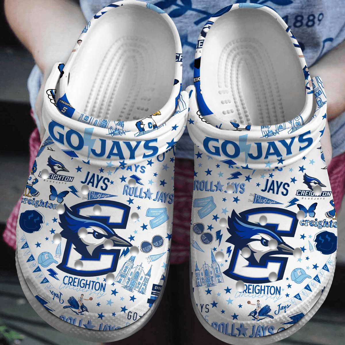 Toronto Blue Jays Logo Baseball MLB Cheer Mascot Full White Crocss Classic Clogs Shoes Ver921