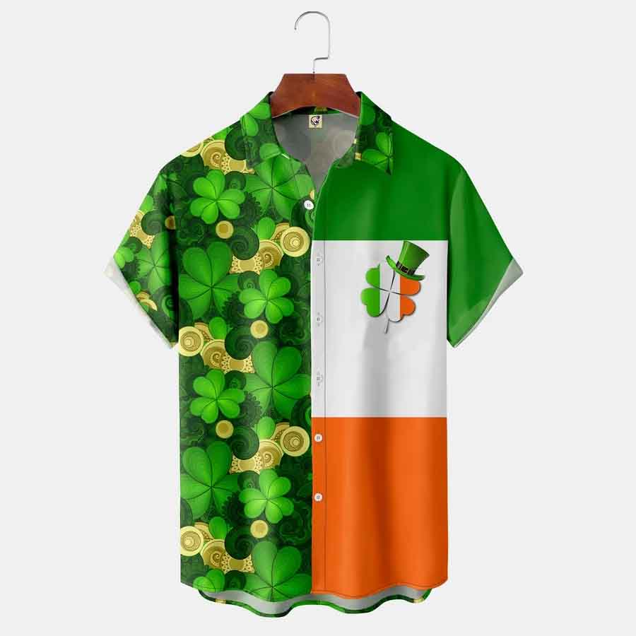 St. Patrick’S Day Shamrocks  Hawaiian Shirt