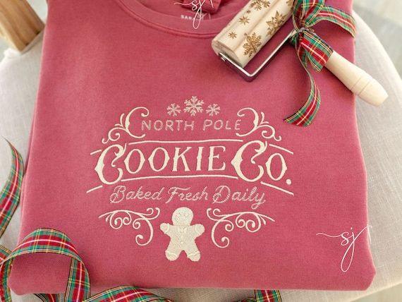 North Pole Cookie Co Embroidered Cre &hellip;