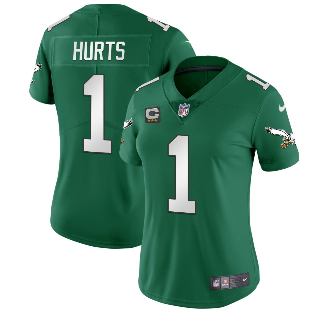 Women’S Jalen Hurts Philadelphia Eagles Kelly Green Jersey – All Stitched