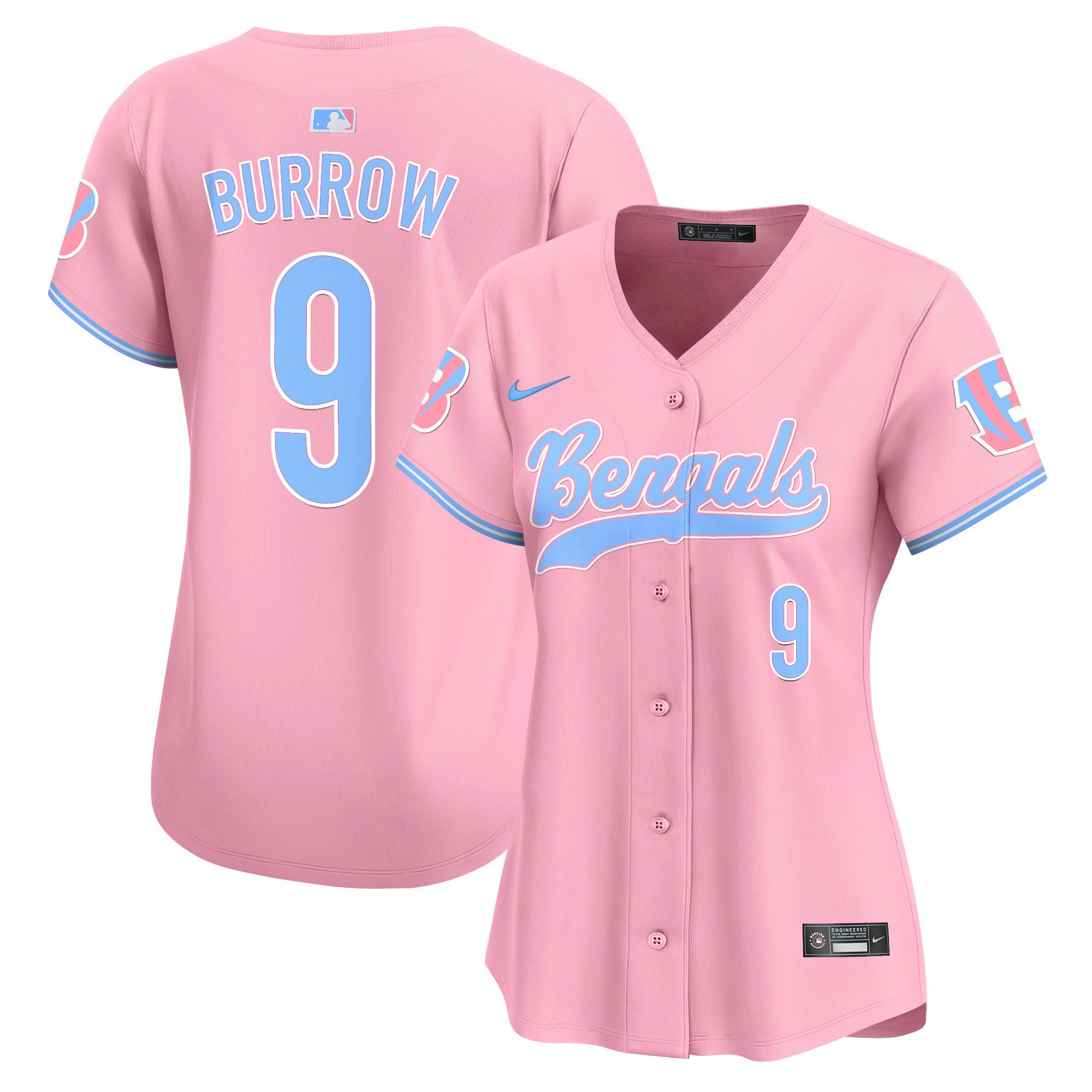 Women’S Bengals Bubblegum Pink Vapor Premier Limited Jersey – All Stitched